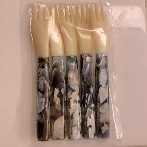 Unique Abalone Shell Fancy Forks